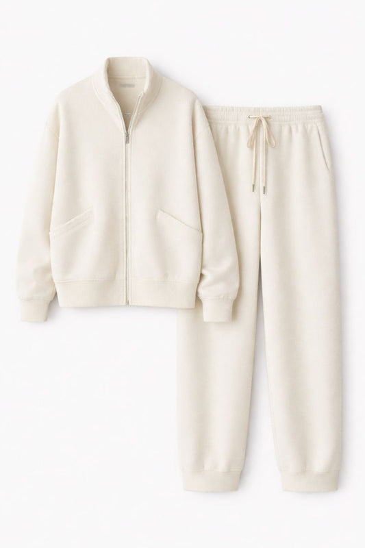 Unisex Relaxed Jacket & Pant Set — 100% Pure Wool